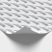 Vintages stilisiertes Schloss Zeichnend Geschenkpapier (Ecke)