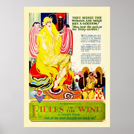 Vintages Stille Filmplakat Poster (Vorne)