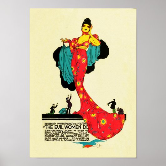 Vintages Stille Filmplakat Poster (Vorne)