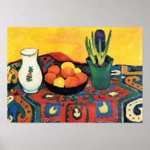 Vintages Stillleben Hyacinth Teppich August Macke Poster