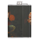 Vintages Stillleben mit Blume Flachmann (Rückseite)