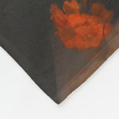 Vintages Stillleben mit Blume Fleecedecke (Ecke)