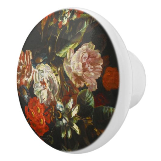 Vintages Stillleben mit Blume Keramikknauf (Rechts)