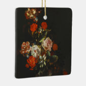 Vintages Stillleben mit Blume Keramikornament (Rechts)