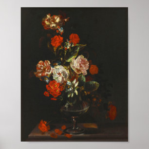 Vintages Stillleben mit Blume Poster