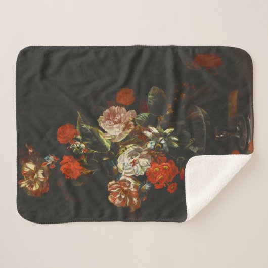 Vintages Stillleben mit Blume Sherpadecke (Vorderseite (Horizontal))