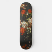 Vintages Stillleben mit Blume Skateboard (Vorderseite)