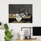 Vintages Stillleben mit einem Wasserkocher von Pau Poster (Heimbüro)