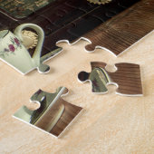 Vintages Stillleben mit Retro-Radio Puzzle (Seite)