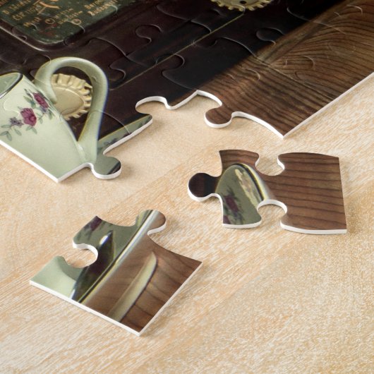 Vintages Stillleben mit Retro-Radio Puzzle (Seite)