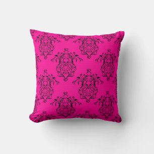 Vintages Stilmuster in Rosa und Schwarz Kissen