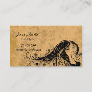 Vintages stilvolles des Haar-Stylist-Friseurs Visitenkarte