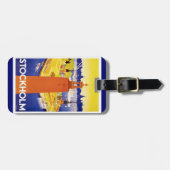 Vintages Stockholm Gepäckanhänger (Vorderseite horizontal)