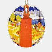 Vintages Stockholm Schweden Keramikornament (Links)