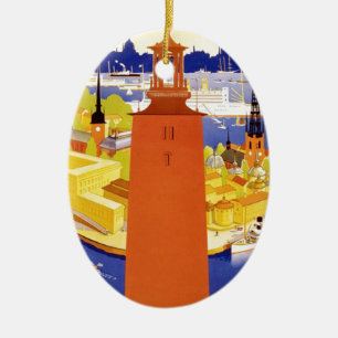 Vintages Stockholm Schweden Keramikornament