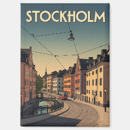 Vintages Stockholm Schweden Magnet