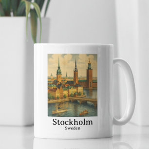 Vintages Stockholm Schweden Nordic Travel Kaffeetasse