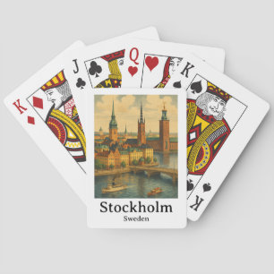 Vintages Stockholm Schweden Nordic Travel Spielkarten