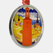 Vintages Stockholm Schweden Ornament Aus Metall (Rechts)