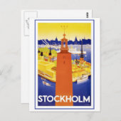 Vintages Stockholm Schweden Postkarte (Vorne/Hinten)