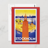 Vintages Stockholm Schweden Postkarte (Vorne/Hinten)