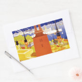 Vintages Stockholm Schweden Rechteckiger Aufkleber (Umschlag)