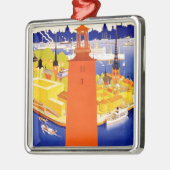 Vintages Stockholm Schweden Silbernes Ornament (Links)