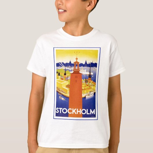 Vintages Stockholm Schweden T-Shirt (Vorderseite)
