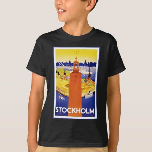 Vintages Stockholm Schweden T-Shirt (Vorderseite)