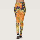 Vintages Stoffmuster: nahe Textur. Leggings (Rückseite)