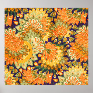 Vintages Stoffmuster: nahe Textur. Poster