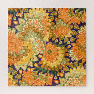 Vintages Stoffmuster: nahe Textur. Puzzle