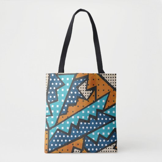 Vintages Stoffmuster nahtlos mit Grunge-Effekt Tasche (Vorderseite)