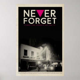 Vintages Stonewall Inn Vergessen Sie nie Poster