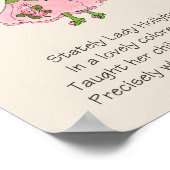 Vintages Storybook Blume Children HOLLYHOCK Poster (Ecke)