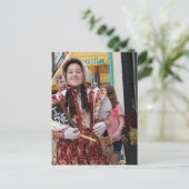 Vintages Storybook Fantasy Cosplay Schauspielerin Postkarte (Stehend Vorderseite)