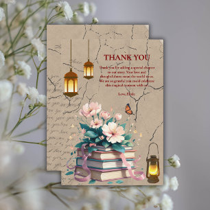 Vintages Storybook Floral Baby Dusche Dankeskarte