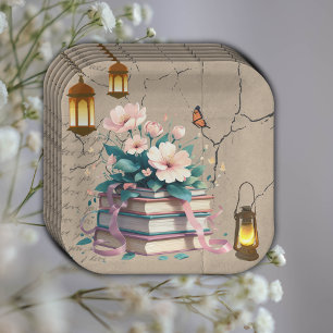 Vintages Storybook Floral Baby Dusche Pappteller