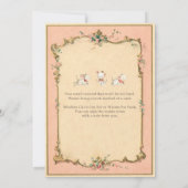 Vintages Storybook Kinderdusche Einladung (Rückseite)