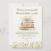 Vintages Storybook Wildblume Brautparty Dankeskarte (Vorderseite)