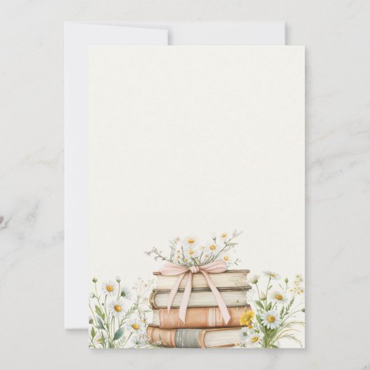 Vintages Storybook Wildblume Brautparty Dankeskarte (Rückseite)