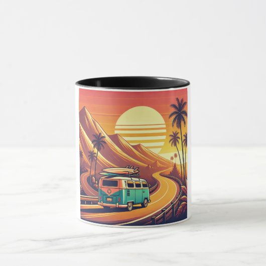 Vintages Straßenreiseabenteuer Van Tasse (Zentrum)