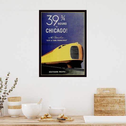Vintages Streamliner-Ladegerät Poster (Küche)