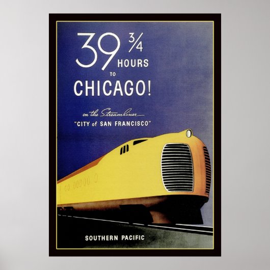 Vintages Streamliner-Ladegerät Poster (Vorne)