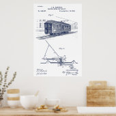Vintages Streetcar Patent Poster (Küche)