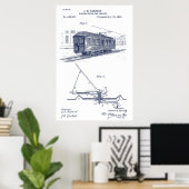 Vintages Streetcar Patent Poster (Heimbüro)