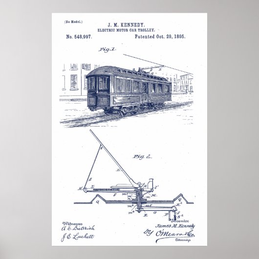 Vintages Streetcar Patent Poster (Vorne)