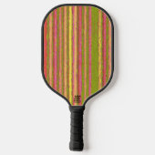 Vintages Stripteppich Pickleball Schläger (Rückseite)