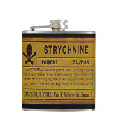 Vintages Strychnin-Giftetikett Flachmann (Vorderseite)