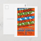 Vintages Südaustralienfest Postkarte (Vorne/Hinten)